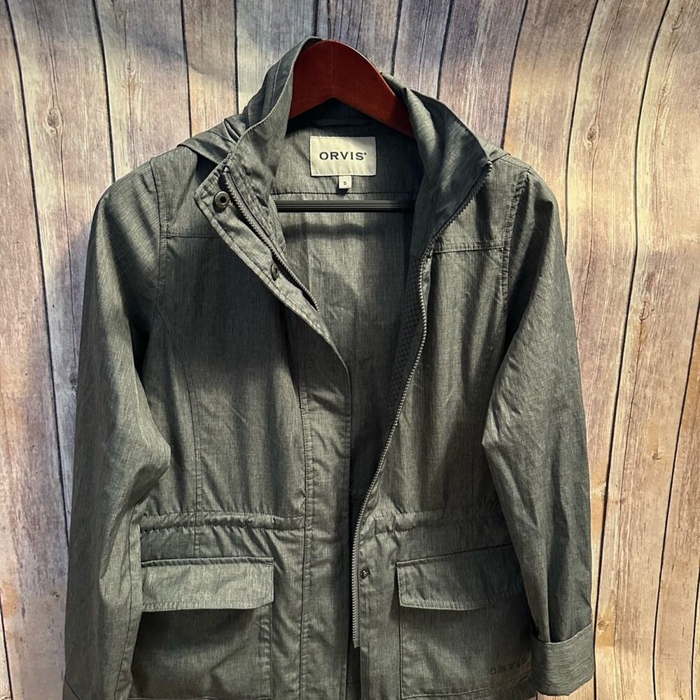 Orvis Women's Gray Hooded Jacket Size Small